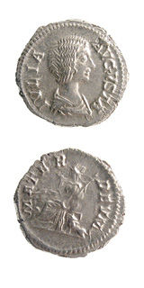 Silver Denarius of Empress Julia Domna, 196 CE - 211 CE