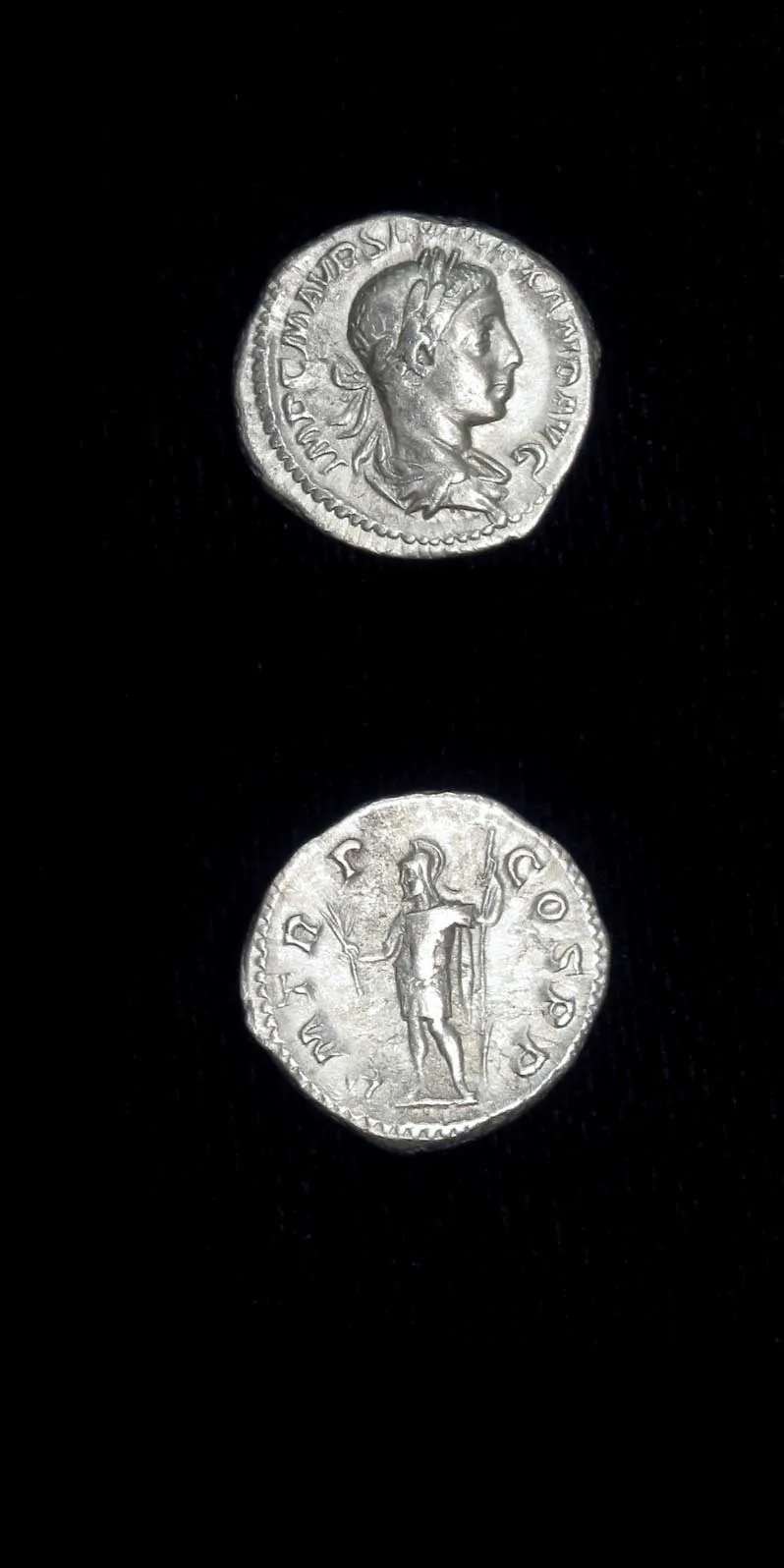 Silver Denarius of Emperor Severus Alexander, 222 CE - 228 CE