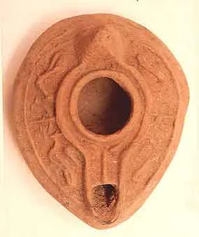 Oil Lamp with Bird Motifs, 400 CE - 600 CE