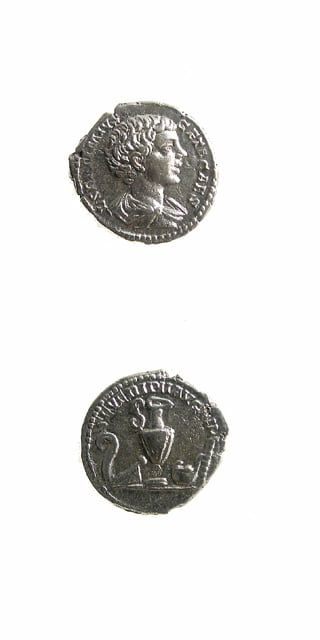 Silver Denarius of Geta Struck While Caesar, 198 CE - 200 CE