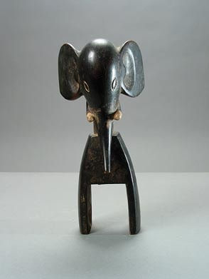 Kulango Wooden Heddle Pulley, 20th Century CE