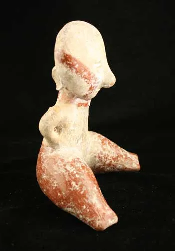 Chinesco Style (Type C) Nayarit Terracotta Seated Figure, 300 BCE - 300 CE