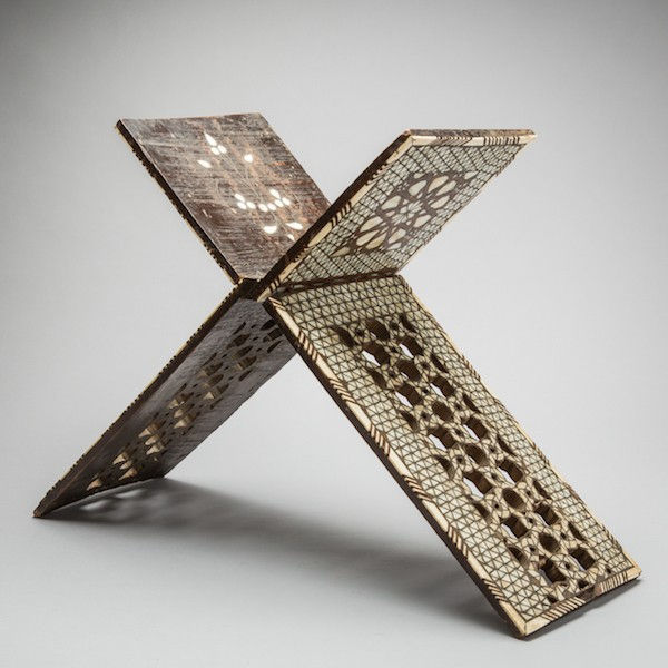 Ivory inlaid wooden Qu’ran stand