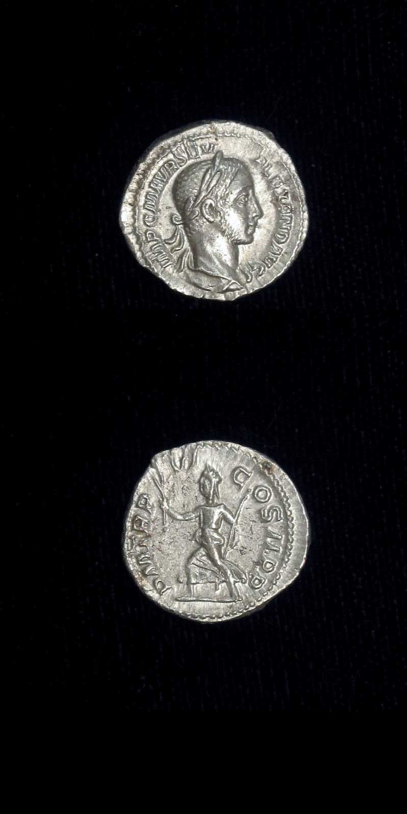 Silver Denarius of Emperor Severus Alexander, 222 CE - 228 CE