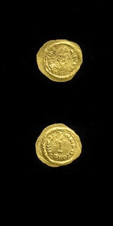 Byzantine Gold Tremissis of Emperor Maurice Tiberius, 582 CE - 602 CE