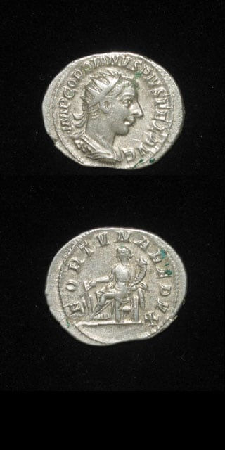 Silver Antoninianus of Emperor Gordian III, 240 CE - 244 CE