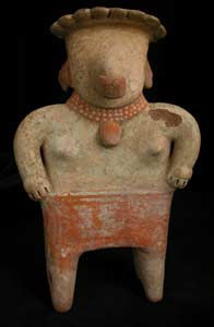 Nayarit Sculpture of a Standing Woman, 300 BCE - 300 CE