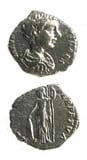 Silver Denarius of Caracalla Struck While Caesar, 196 CE - 198 CE