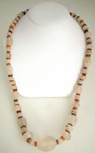 Carnelian and Rock Crystal Bead Necklace, 3300 BCE - 600 BCE