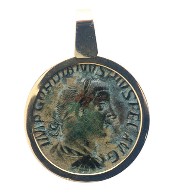 Roman Bronze Coin Of Emperor Gordian III, 238 CE - 244 CE