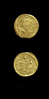 Byzantine Gold Solidus of Emperor Maurice Tiberius, 582 CE - 602 CE