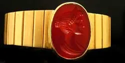 Gold Bracelet Carnelian Intaglio Depicting a Roman Empress, 1700 CE - 1900 CE