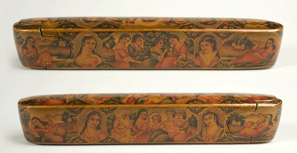 Qajar Papier Mâché Penbox (Qalamdan), 19 BCE