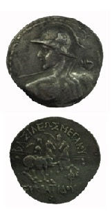 Bactrian Silver Tetradrachm of King Eukradites I, 171 BCE - 145 BCE