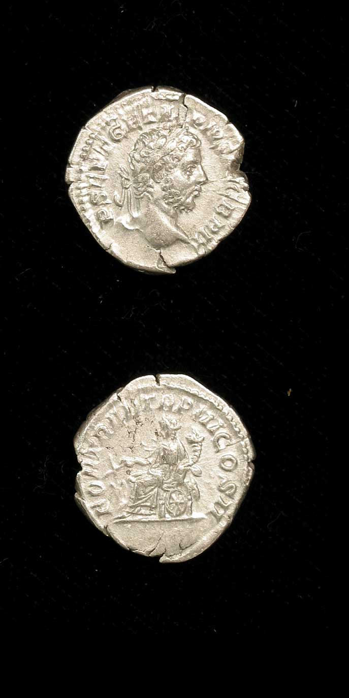 Silver Denarius of Emperor Geta, 211 CE