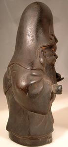 Edo Period Bronze Effigy of the God Fukurokuju, 18th Century CE - 19th Century CE