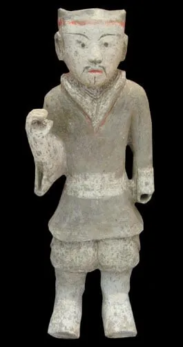 Han Painted Pottery Soldier, 220 BCE - 206 BCE