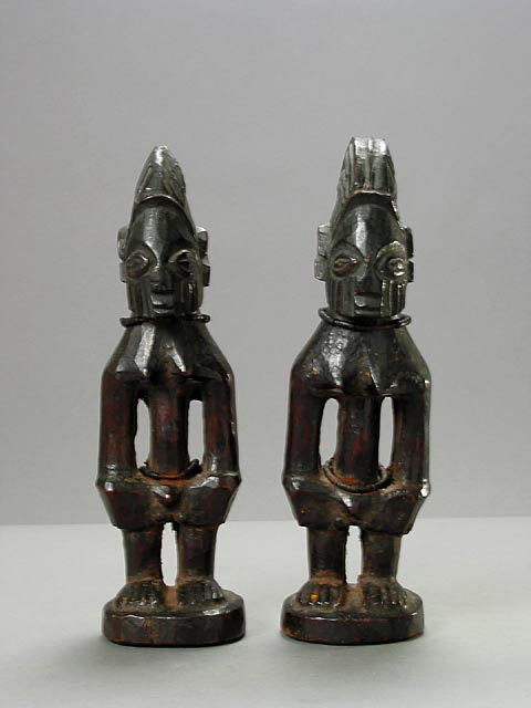 Pair of Yoruba Ibeji Twin Sculptures, 20th Century CE