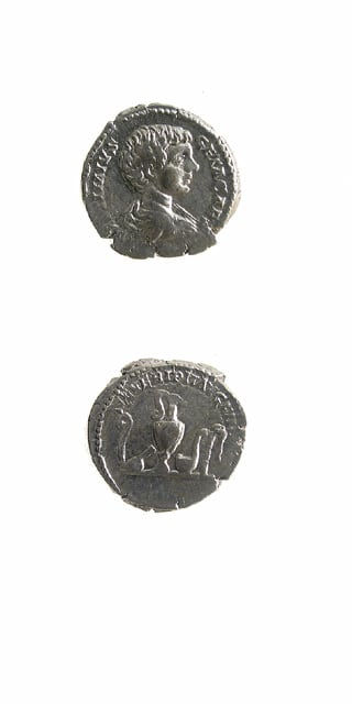 Silver Denarius of Geta Struck While Caesar, 198 CE - 200 CE