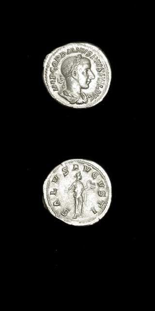 Silver Denarius of Emperor Gordian III, 240 CE - 244 CE