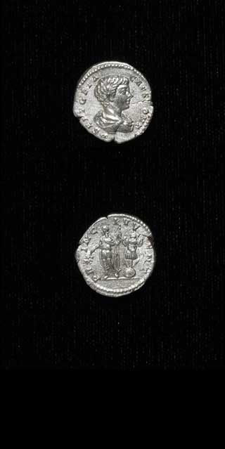Silver Denarius of Geta Struck While Caesar, 199 CE - 202 CE