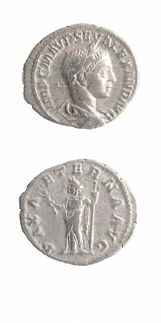 Silver Denarius of Emperor Severus Alexander, 222 CE - 228 CE