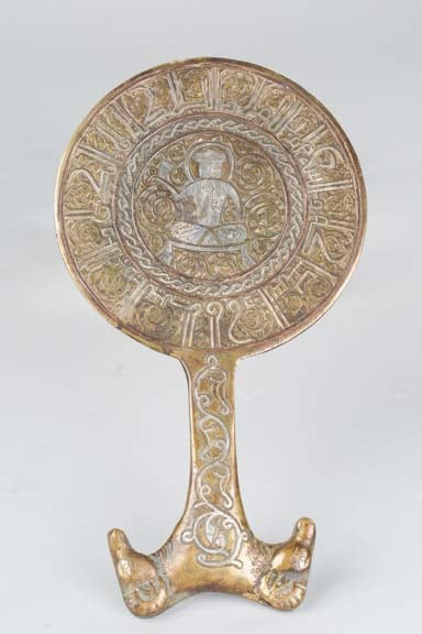 Bronze engraved mirror