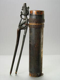 Wooden Quiver with Poison Blowdarts, 20th Century CE