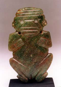 Guanacaste-Nicoya Jade Figure-Celt Pendant, 100 CE - 500 CE