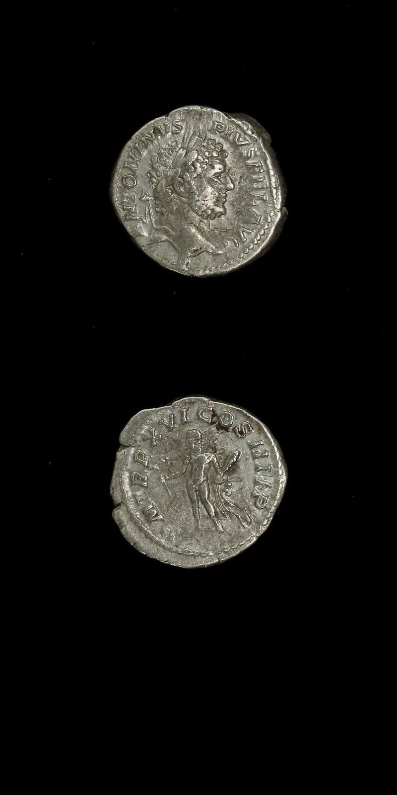Silver Denarius of Emperor Caracalla, 198 CE - 217 CE