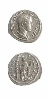 Silver Denarius of Emperor Severus Alexander, 222 CE - 228 CE