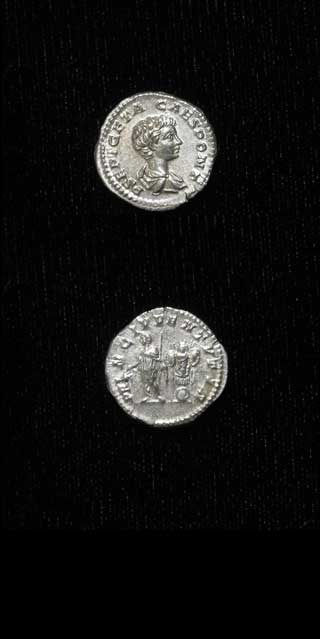 Silver Denarius of Geta Struck While Caesar, 199 CE - 202 CE