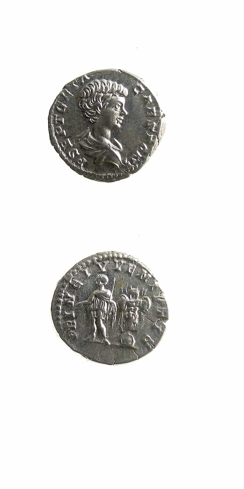 Silver Denarius of Geta Struck While Caesar, 199 CE - 202 CE