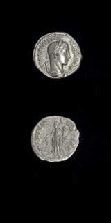 Silver Denarius of Emperor Severus Alexander, 222 CE - 228 CE