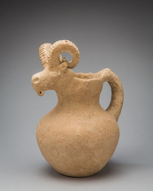 Terracotta Jug with a Ram's Head, 900 BCE - 600 BCE