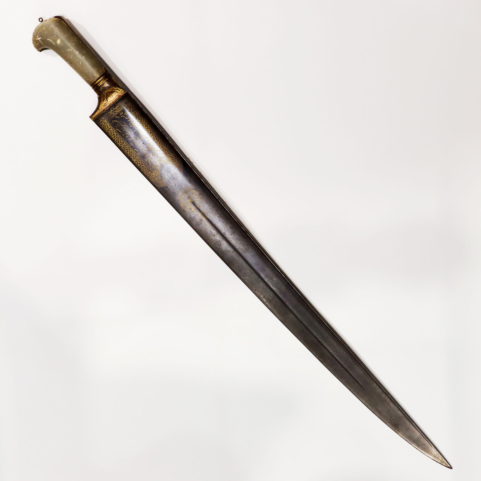 Damascened Afghan 'Khyber Knife' (Pesh-Kabz), 19th Century CE