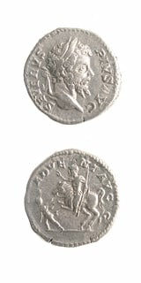 Silver Denarius of Emperor Septimius Severus, 198 CE - 211 CE