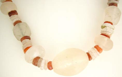 Carnelian and Rock Crystal Bead Necklace, 3300 BCE - 600 BCE