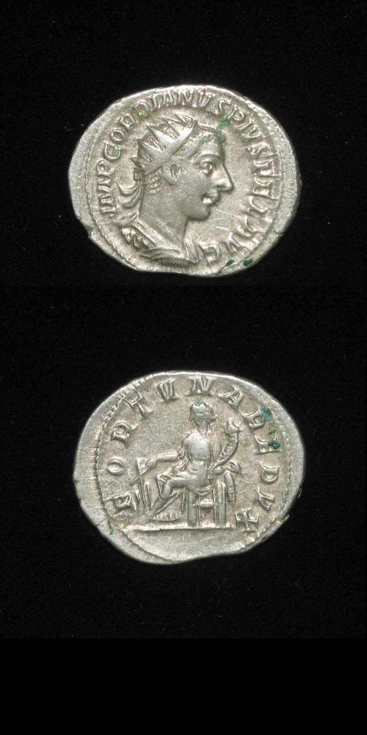 Silver Antoninianus of Emperor Gordian III, 240 CE - 244 CE