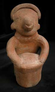 Nayarit Sculpture of a Drummer, 300 BCE - 300 CE