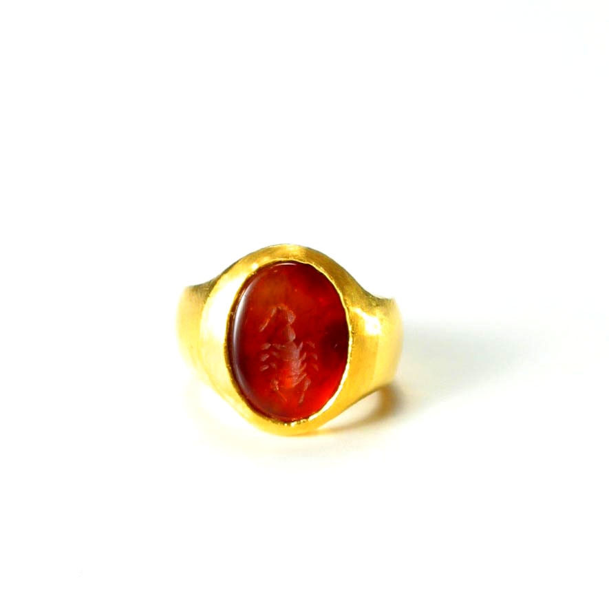 Roman Carnelian Intaglio Depicting a Scorpion, 100 CE - 300 CE