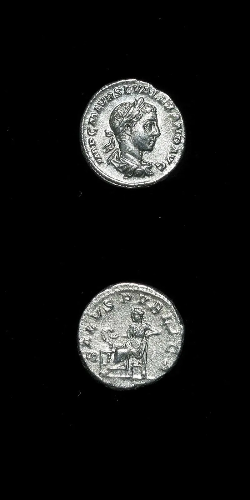 Silver Denarius of Emperor Severus Alexander, 222 CE - 228 CE