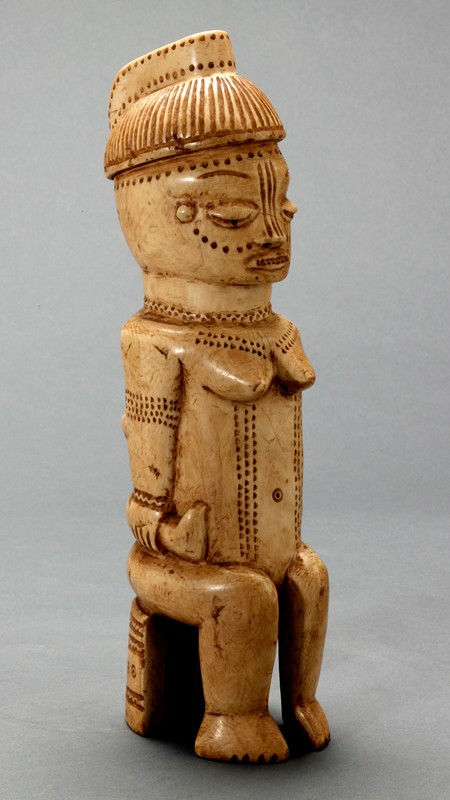 Pende Ivory Sculpture of a Mother and Child, 20th Century CE