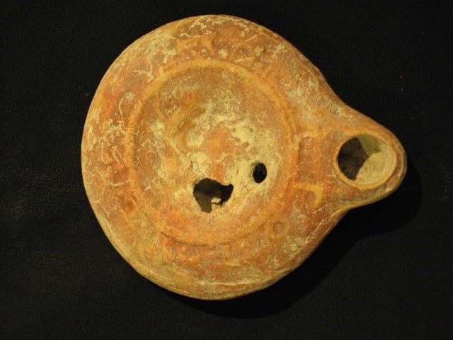 Roman Period Discus Lamp, 1st Century CE - 3rd Century CE