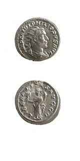 Silver Antoninianus of Emperor Philip I the Arab, 244 CE - 249 CE