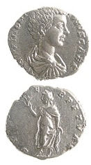 Silver Denarius of Caracalla Struck While Caesar, 196 CE - 198 CE