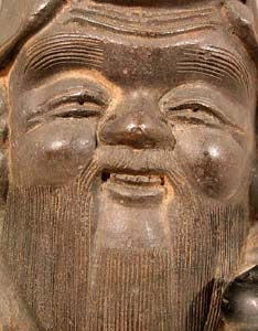 Edo Period Bronze Effigy of the God Fukurokuju, 18th Century CE - 19th Century CE