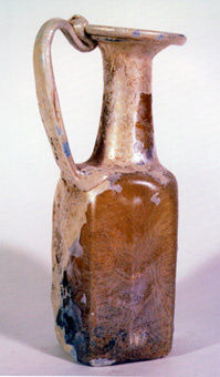Byzantine Honey-Coloured Six-Sided Glass Jug, 400 CE - 600 CE