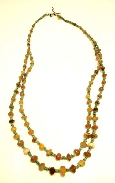 Carnelian And Egyptian Faience Bead Necklace, 3300 BCE - 300 CE