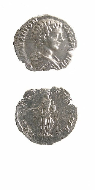 Silver Denarius of Caracalla Struck While Caesar, 196 CE - 198 CE